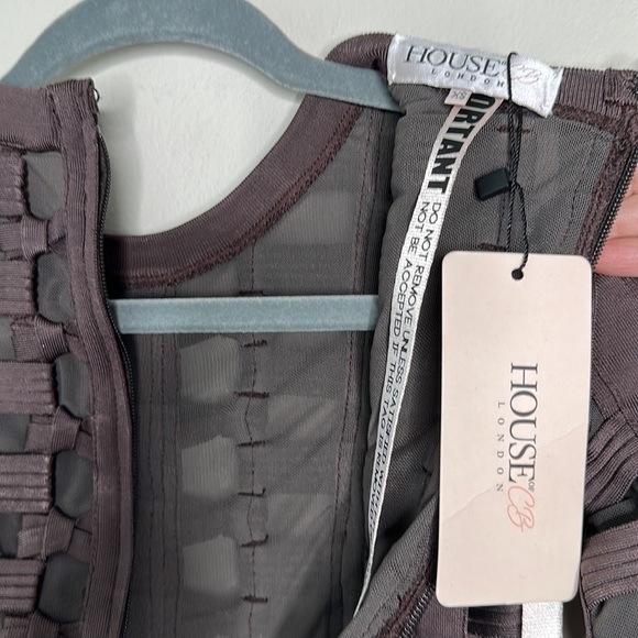 HOUSE OF CB Lola dress in charcoal NWT XS - Picture 5 of 5